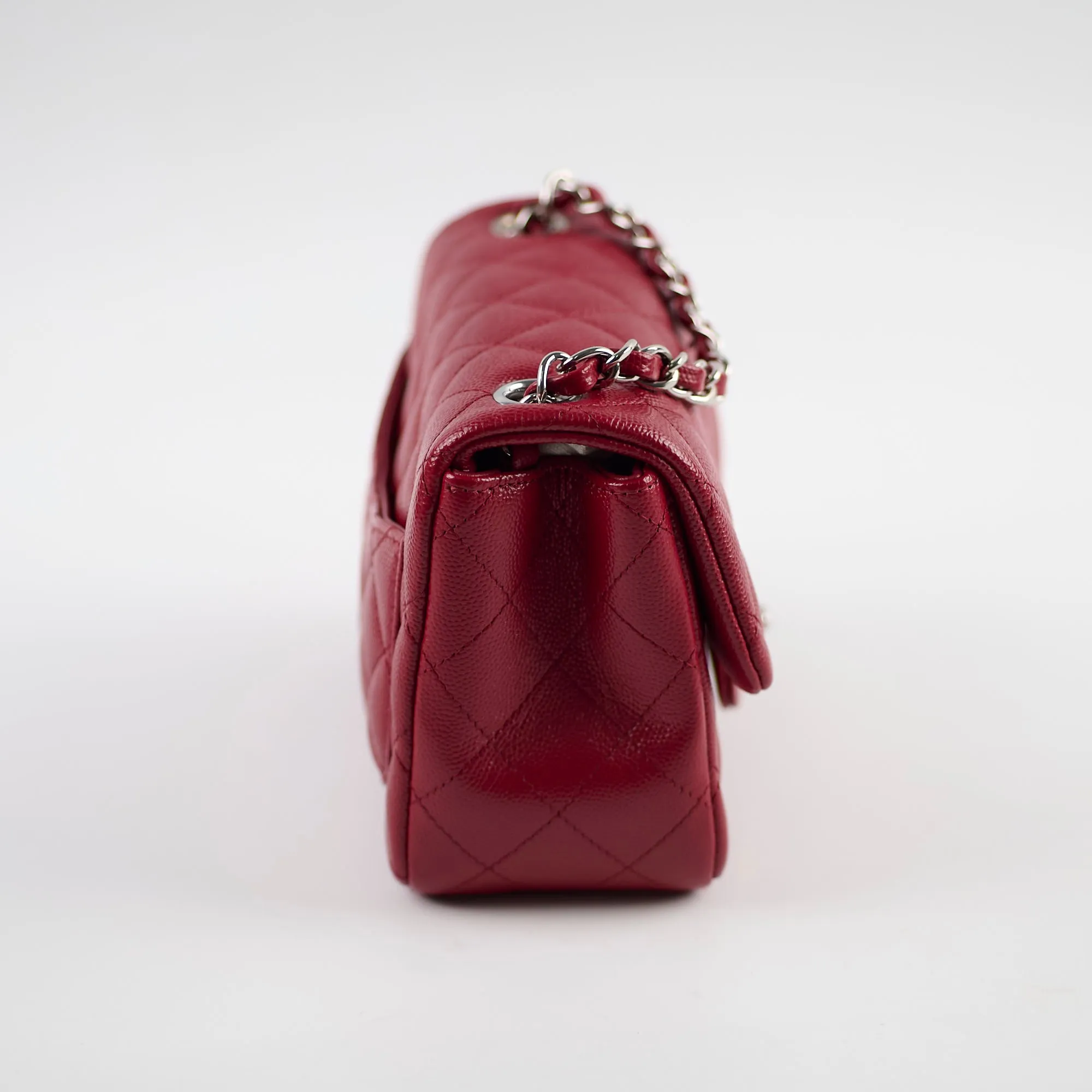 Chanel Classic Flap Square Caviar Mini Red Crossbody - Series 24