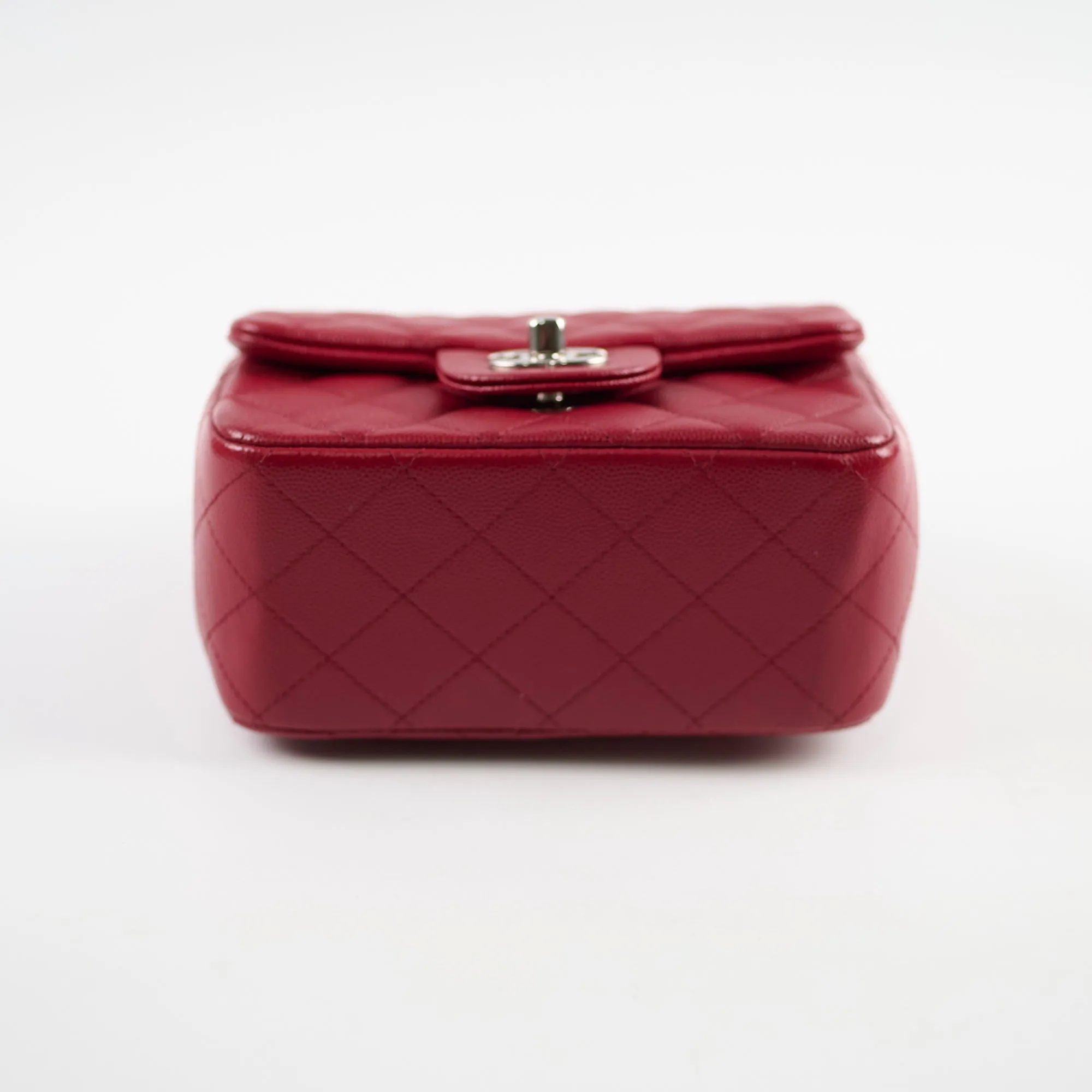 Chanel Classic Flap Square Caviar Mini Red Crossbody - Series 24