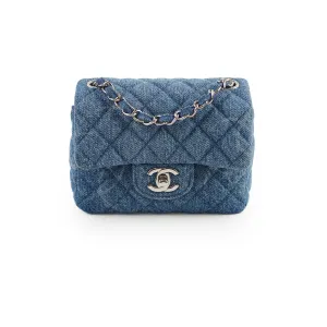 Chanel Mini Denim Square Blue 30 Series