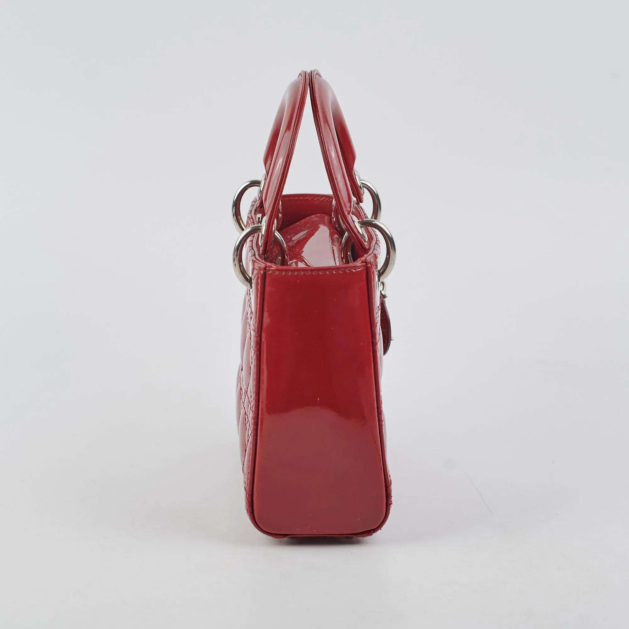 Christian Dior Mini Lady Dior Patent Red