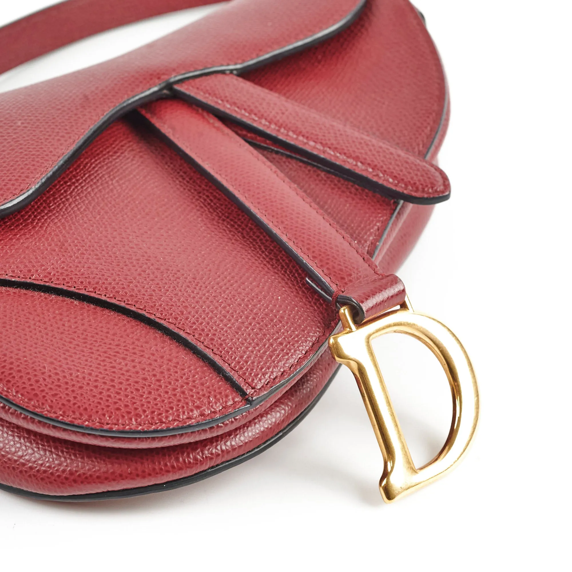 Christian Dior Mini Saddle Burgundy