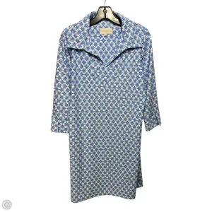 Collared Dress Casual Midi By Chelsea & Gunn In Blue & White. Size: Xl
