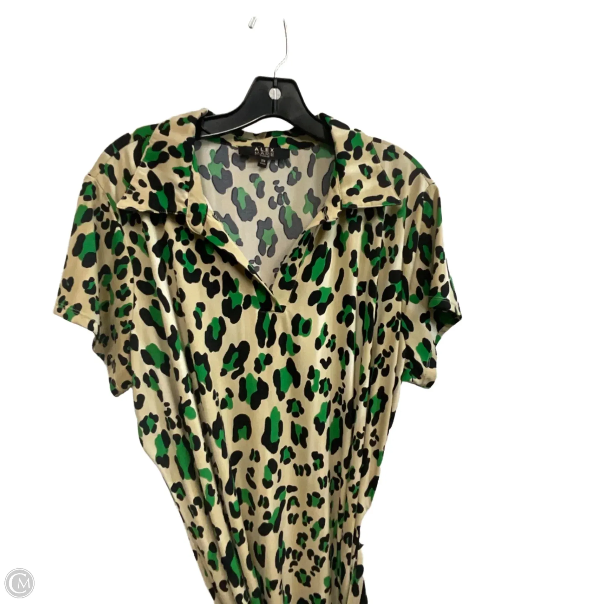 Dress Casual Midi By Alex Marie In Animal Print. Size: 2x