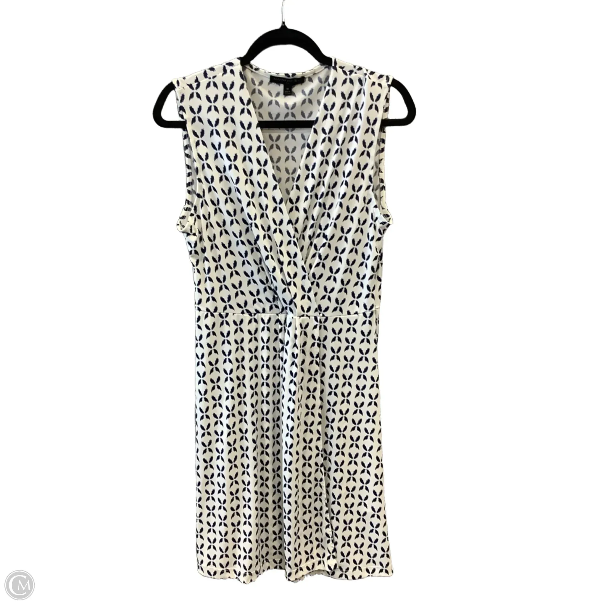 Dress Casual Midi By Banana Republic In Blue & White. Size: M