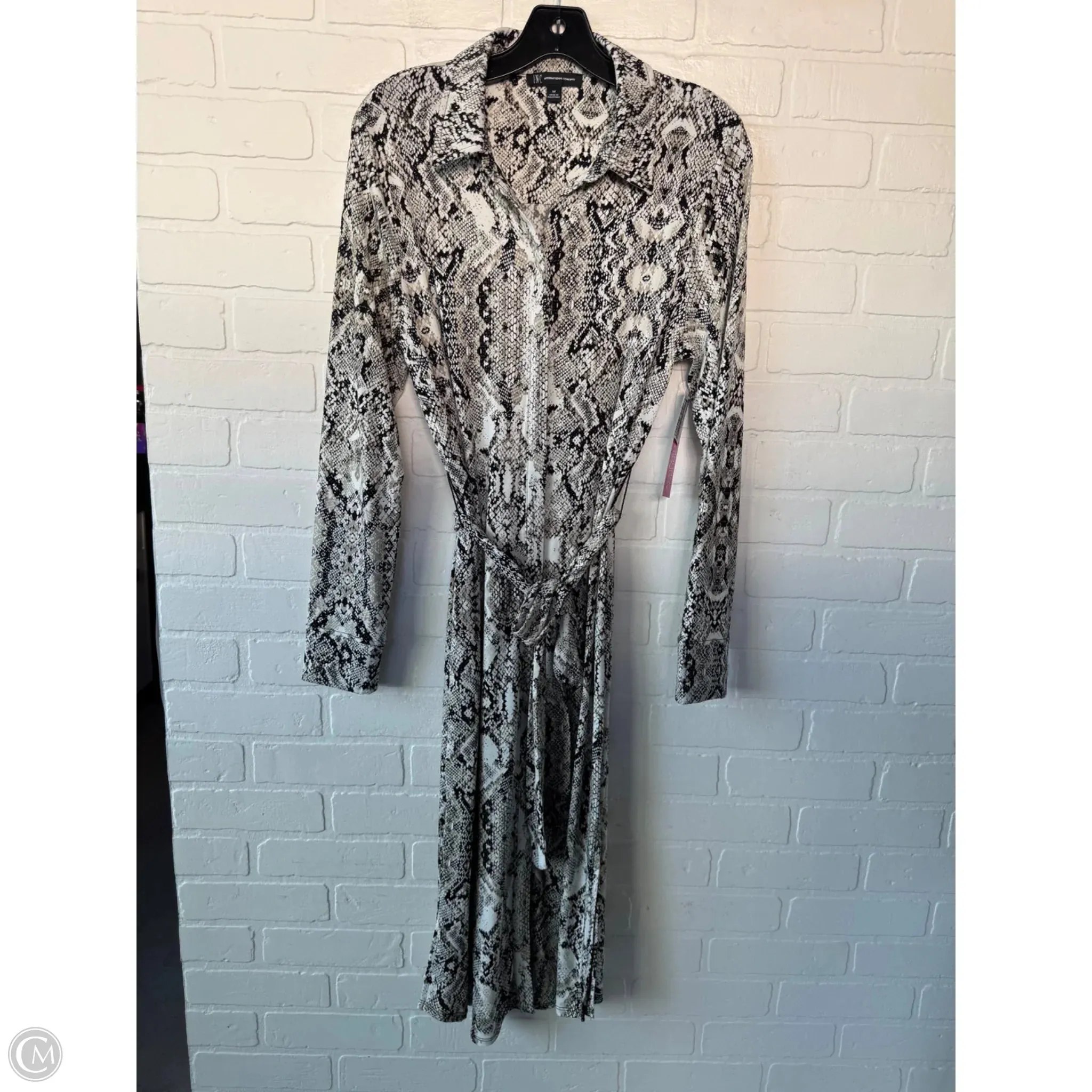 Dress Casual Midi By Inc In Black & White. Size: M
