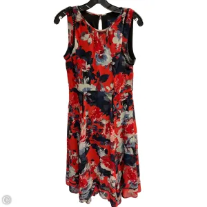 Dress Party Midi By Just Taylor In Blue & Red. Size: M