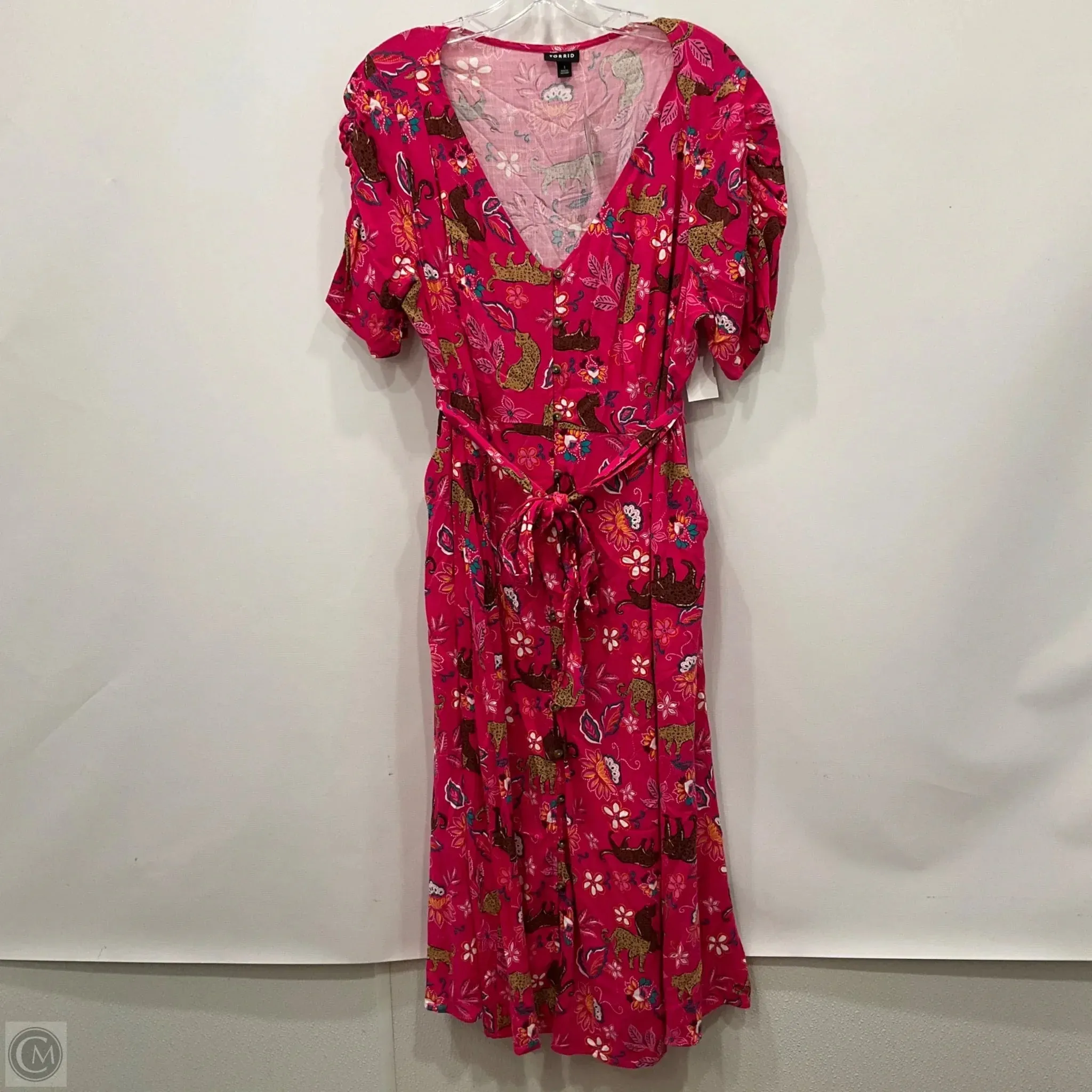 Dress Party Midi By Torrid In Pink. Size: 1x