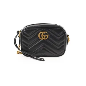 Gucci Mini Marmont Camera Bag Black