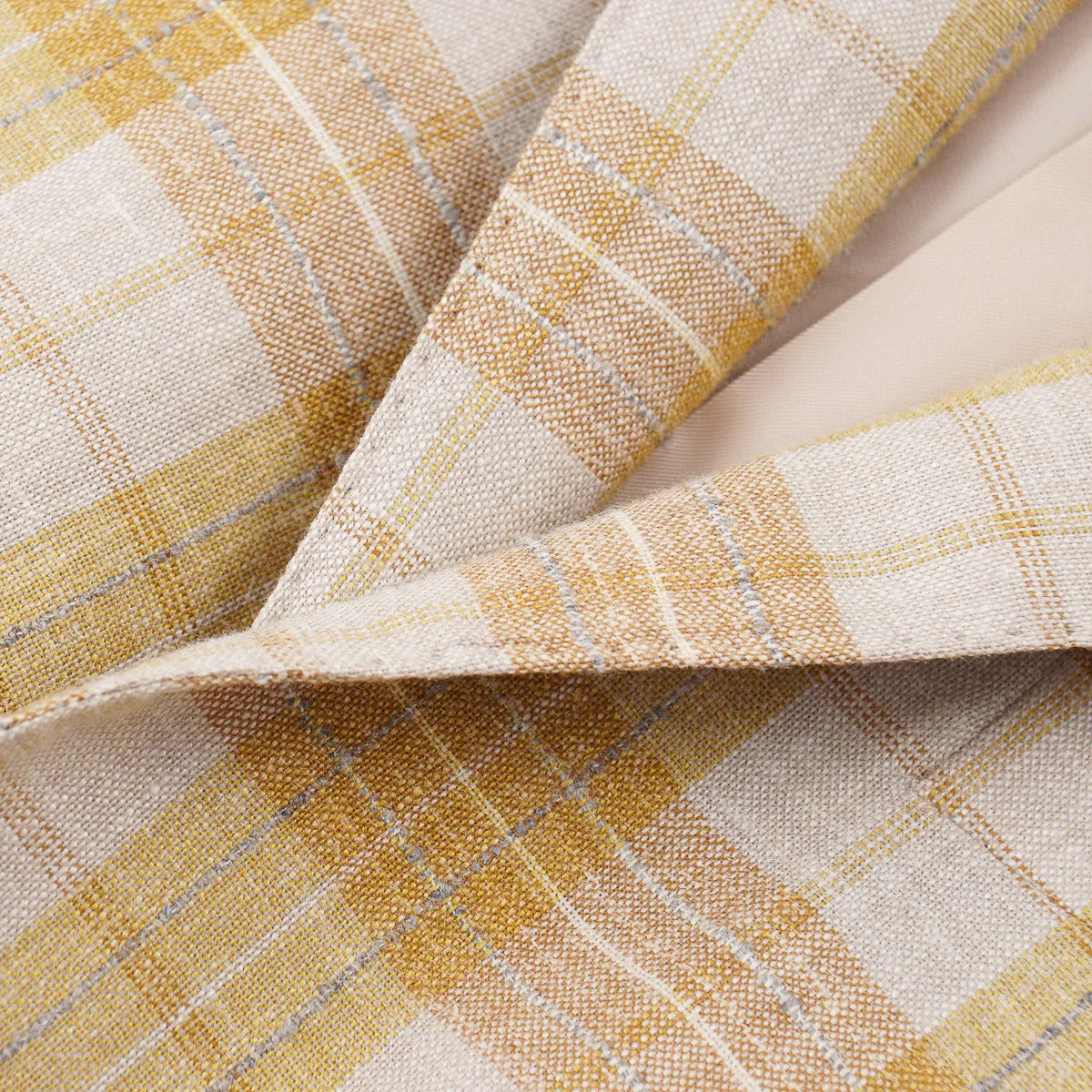 Isaia Woven Silk-Linen-Wool Sport Coat