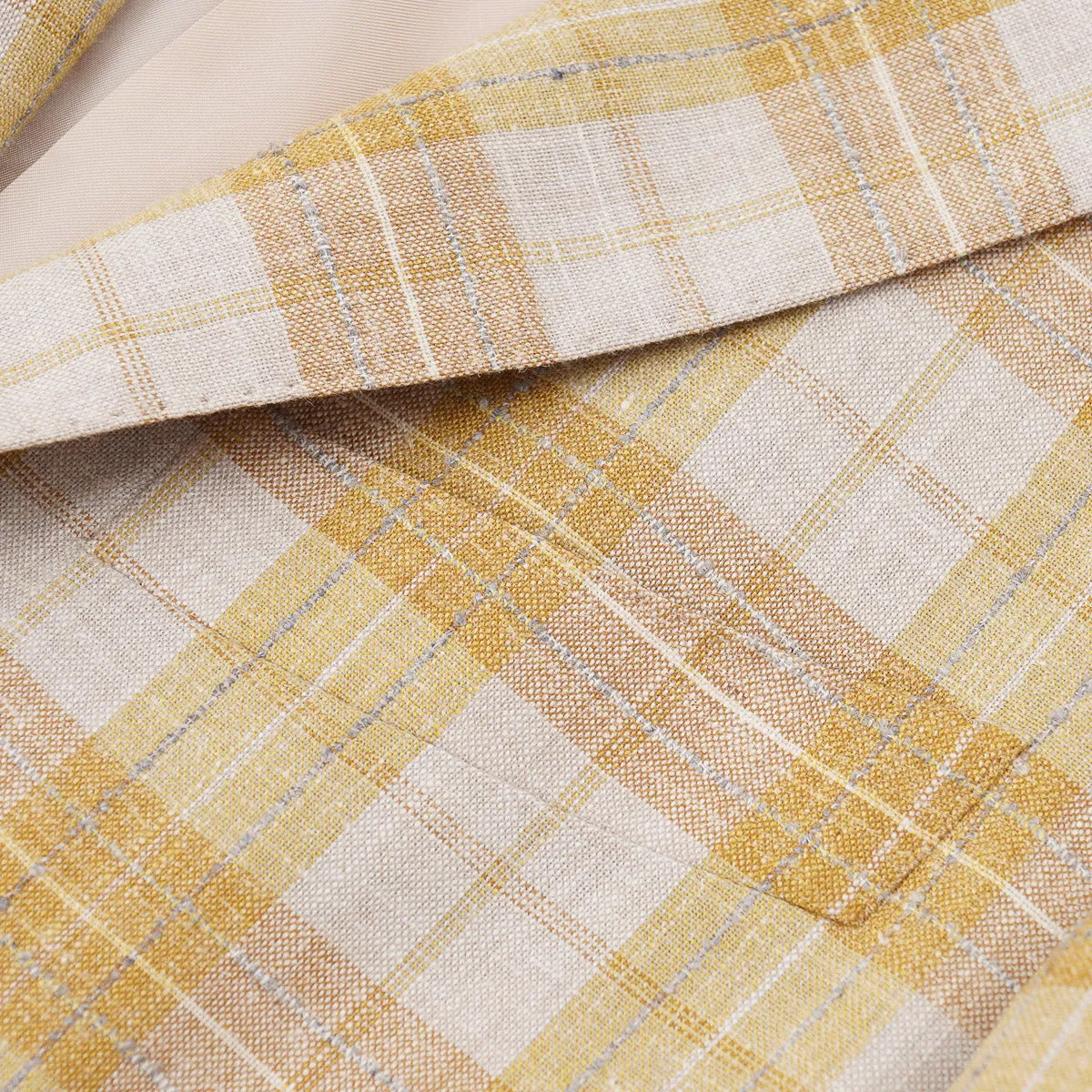 Isaia Woven Silk-Linen-Wool Sport Coat