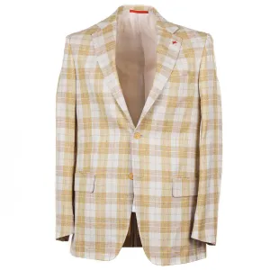 Isaia Woven Silk-Linen-Wool Sport Coat