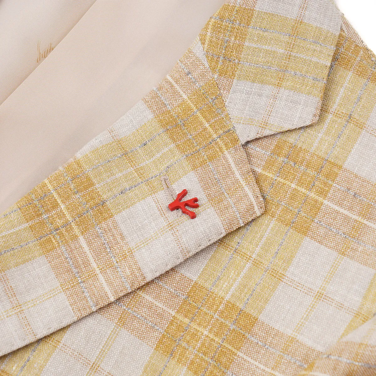 Isaia Woven Silk-Linen-Wool Sport Coat