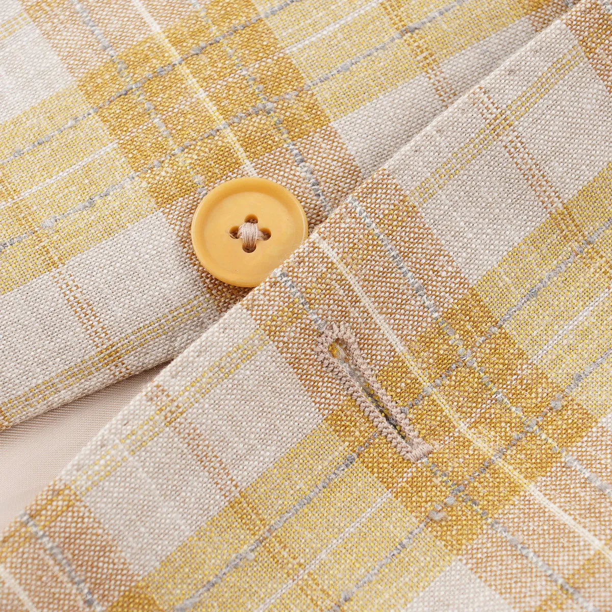 Isaia Woven Silk-Linen-Wool Sport Coat