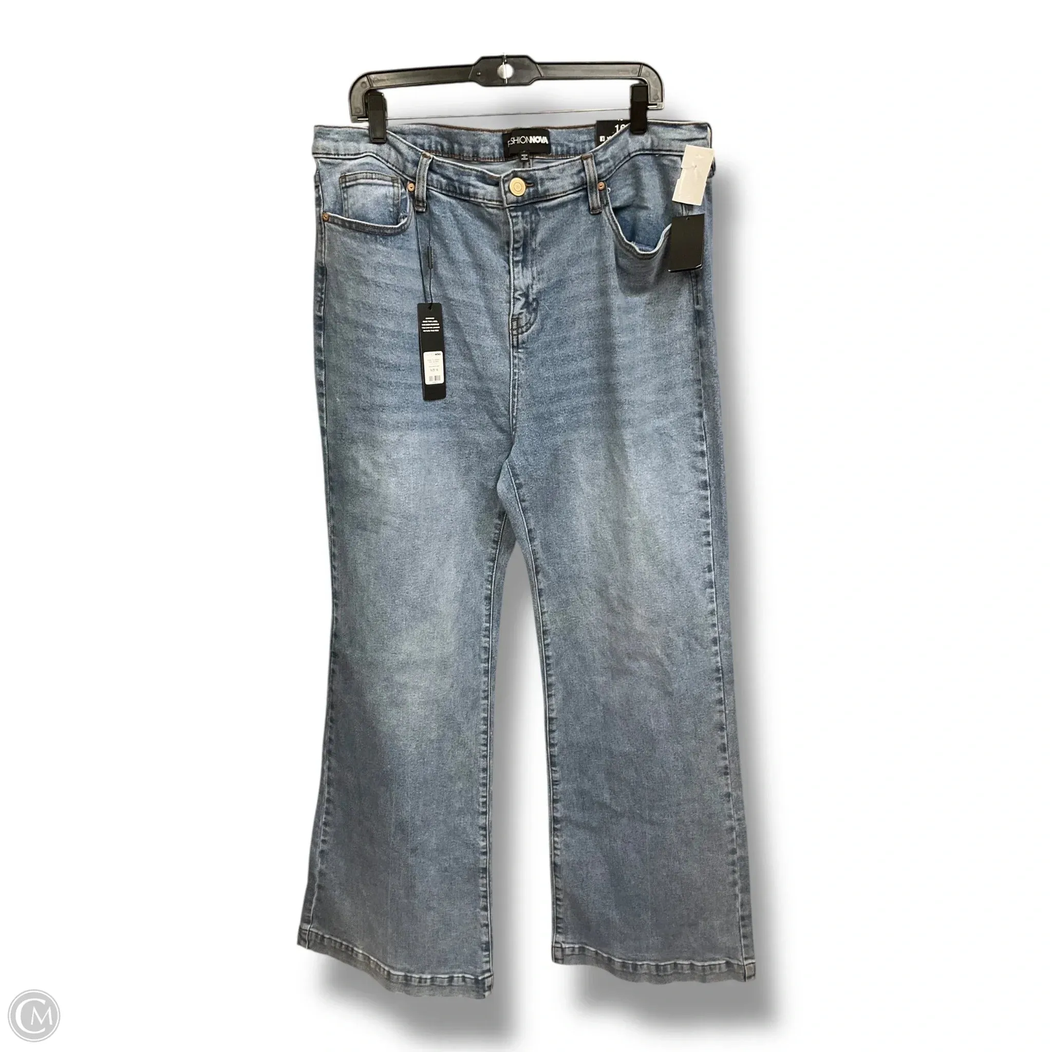 Jeans Boot Cut By Fashion Nova In Blue Denim. Size: 16