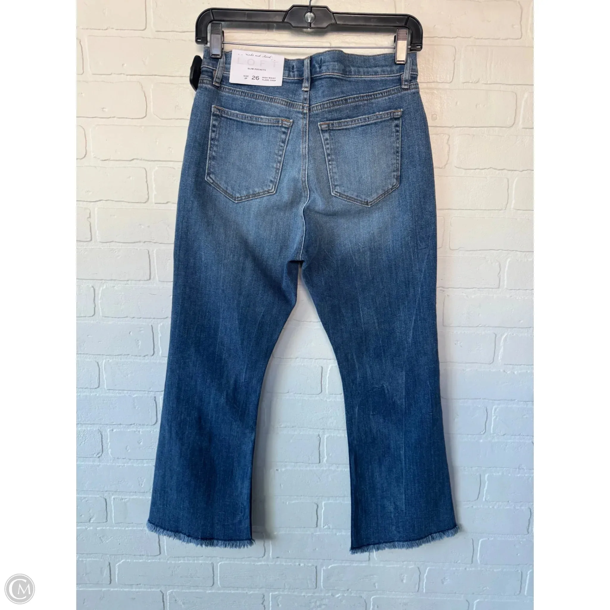 Jeans Cropped By Loft In Blue Denim. Size: 2p