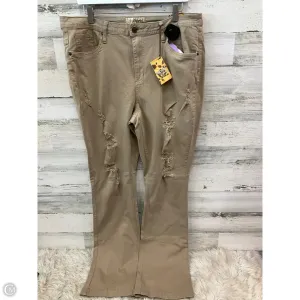 Jeans Flared By Clothes Mentor In Beige. Size: 16
