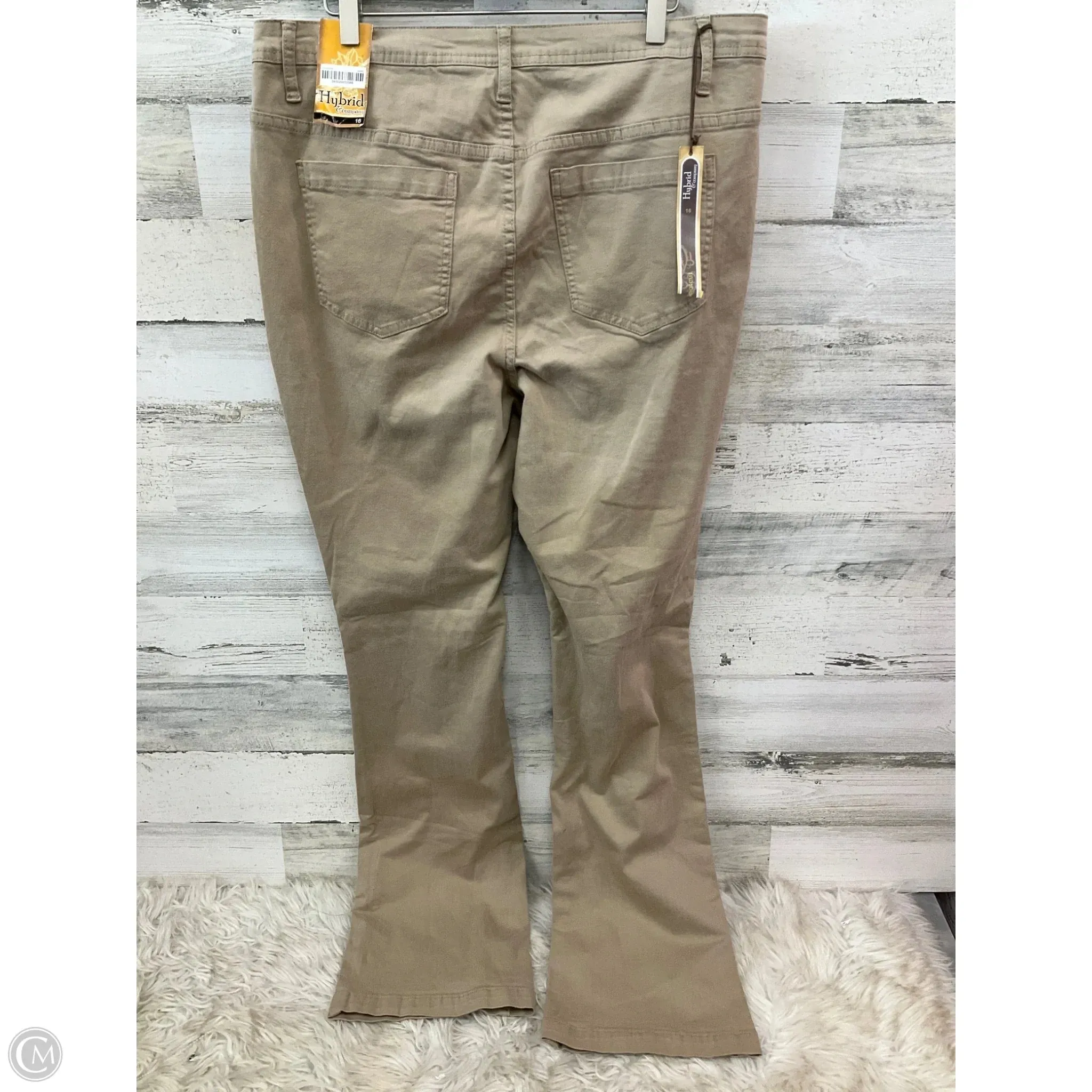Jeans Flared By Clothes Mentor In Beige. Size: 16