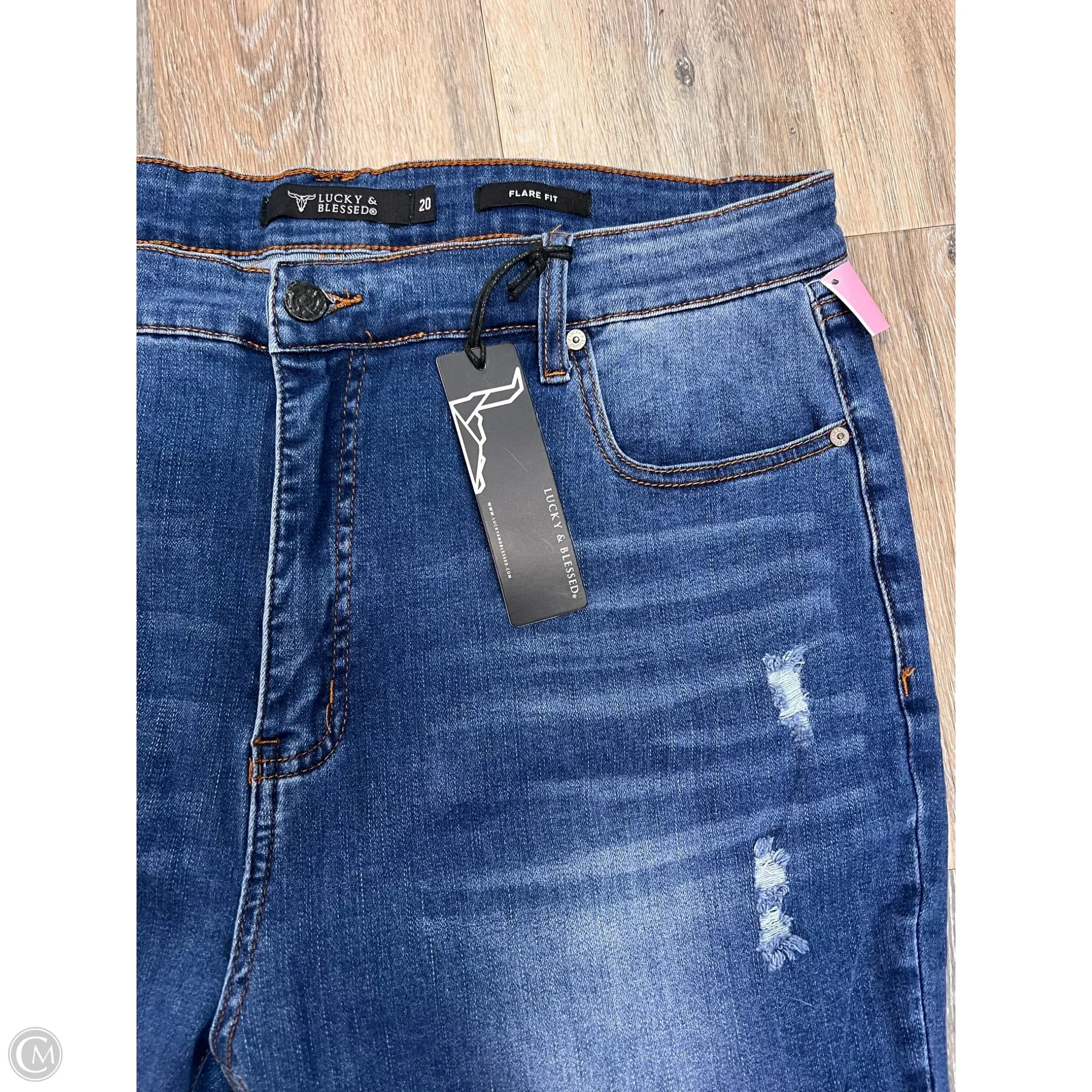 Jeans Flared By Lucky and Blessed In Blue Denim. Size: 20