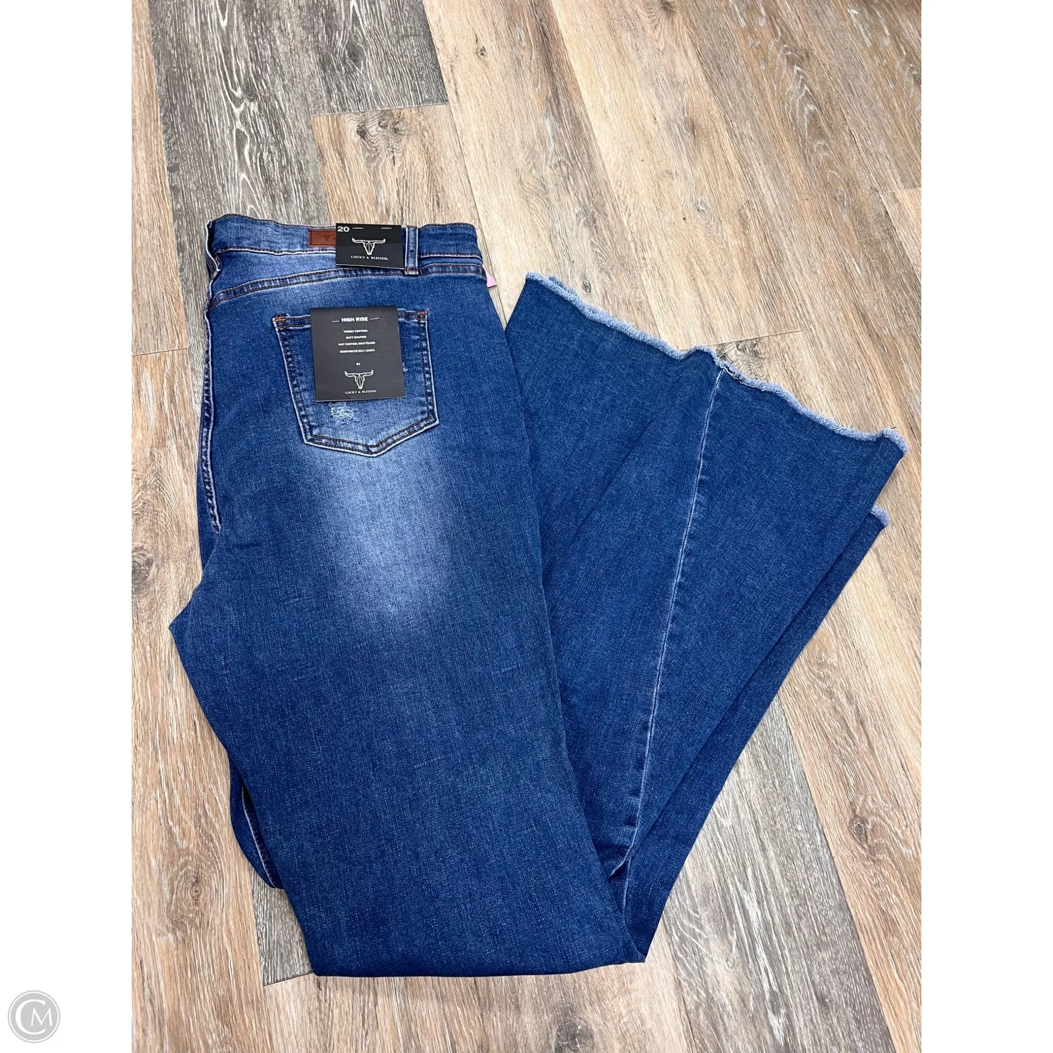 Jeans Flared By Lucky and Blessed In Blue Denim. Size: 20