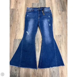 Jeans Flared By Lucky and Blessed In Blue Denim. Size: 20