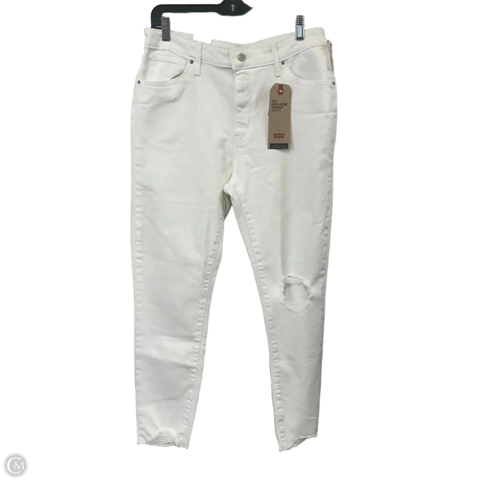Jeans Skinny By Levis In White Denim. Size: 14