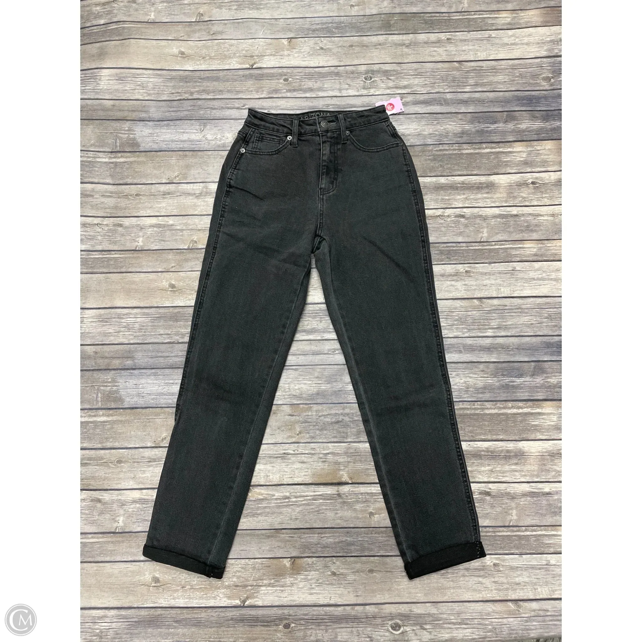 Jeans Straight By Arizona In Black. Size: 0