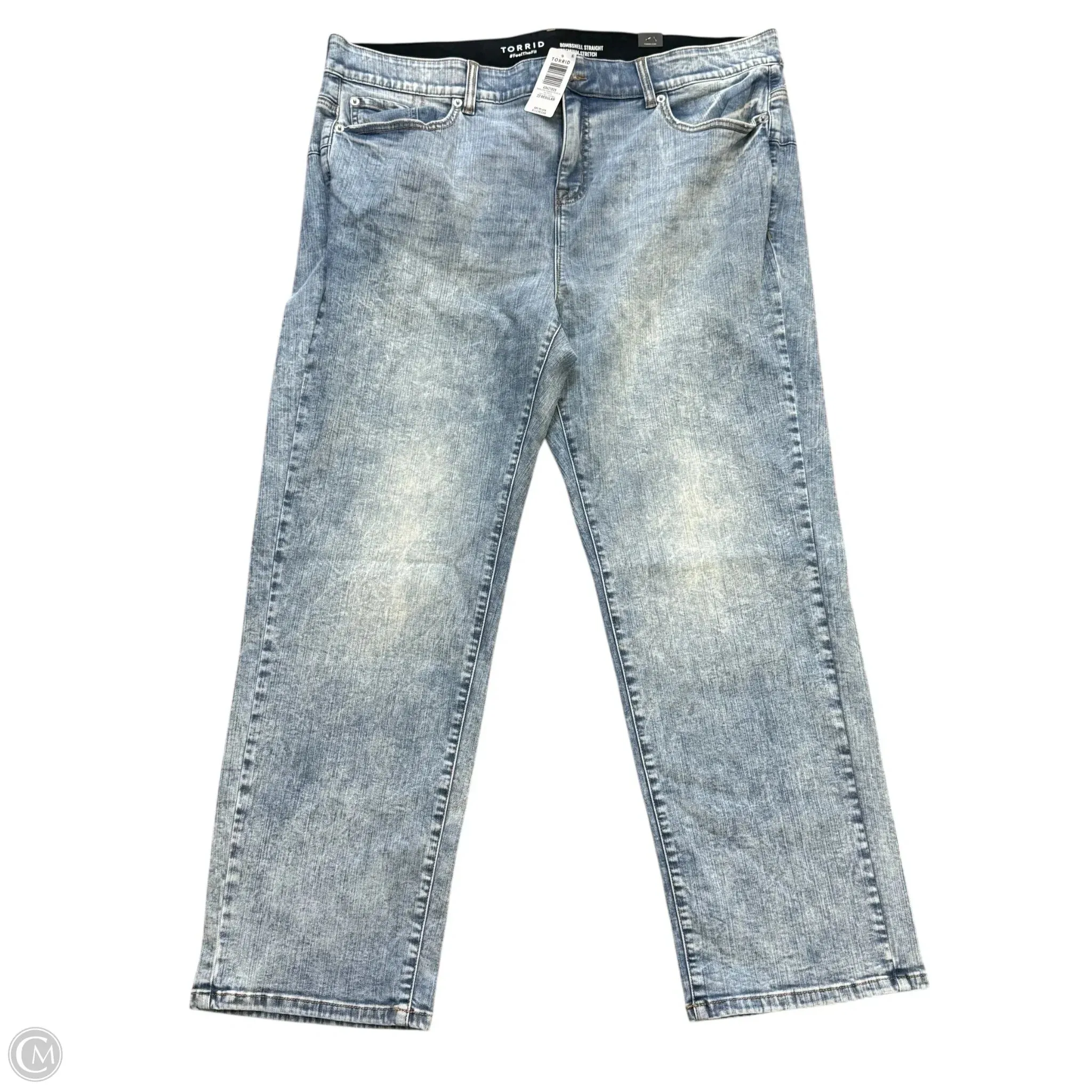 Jeans Straight By Torrid In Blue Denim. Size: 22