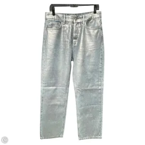 Jeans Straight By Zara In Silver. Size: 8