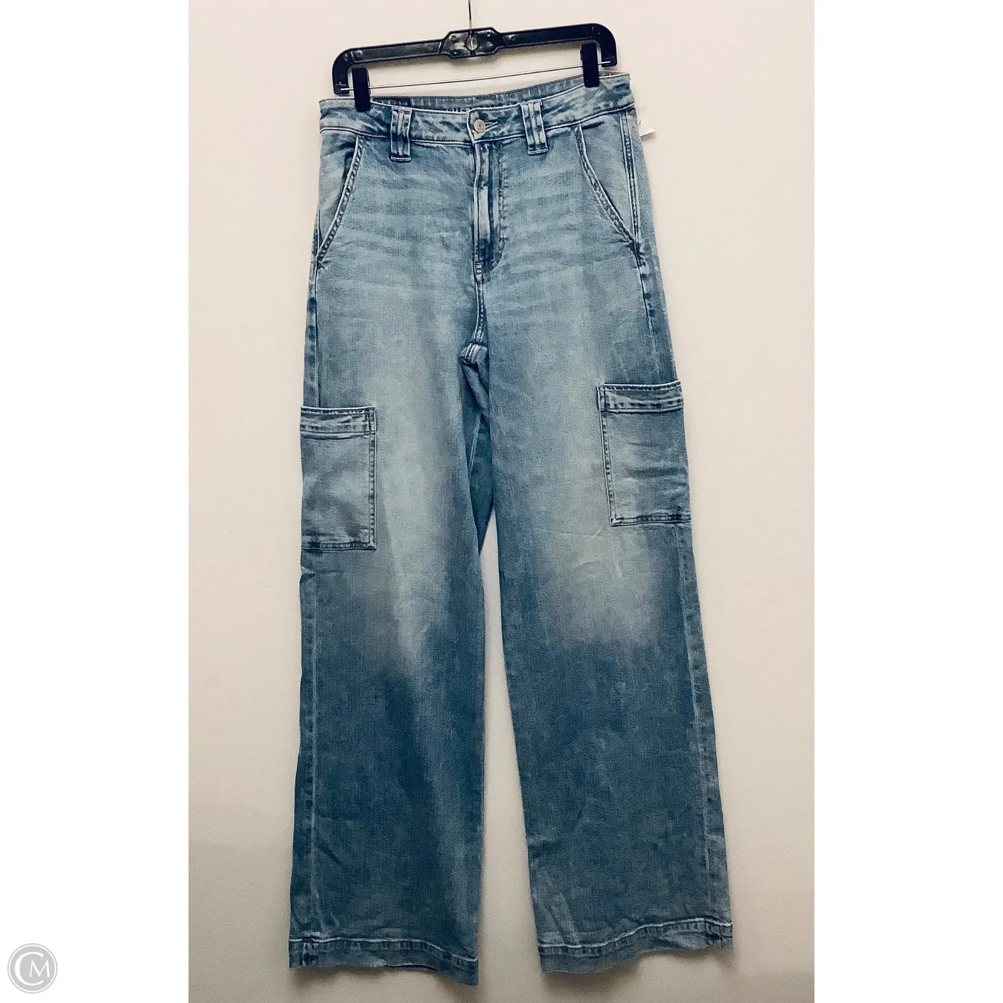 Jeans Wide Leg By American Eagle In Blue Denim. Size: 6