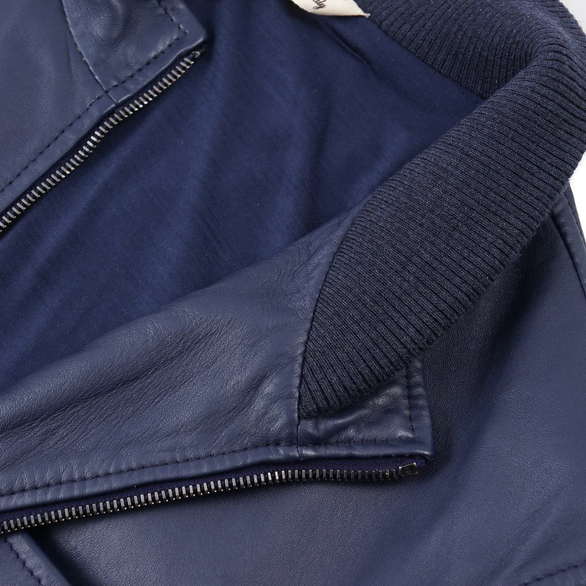 Maurizio Baldassari Nappa Leather Moto Jacket