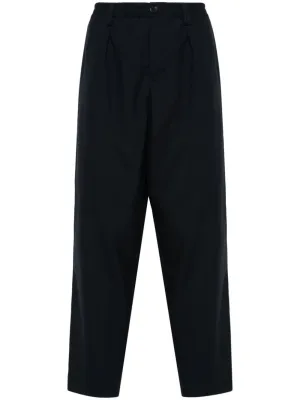 Pleat-Detail Tapered Trousers