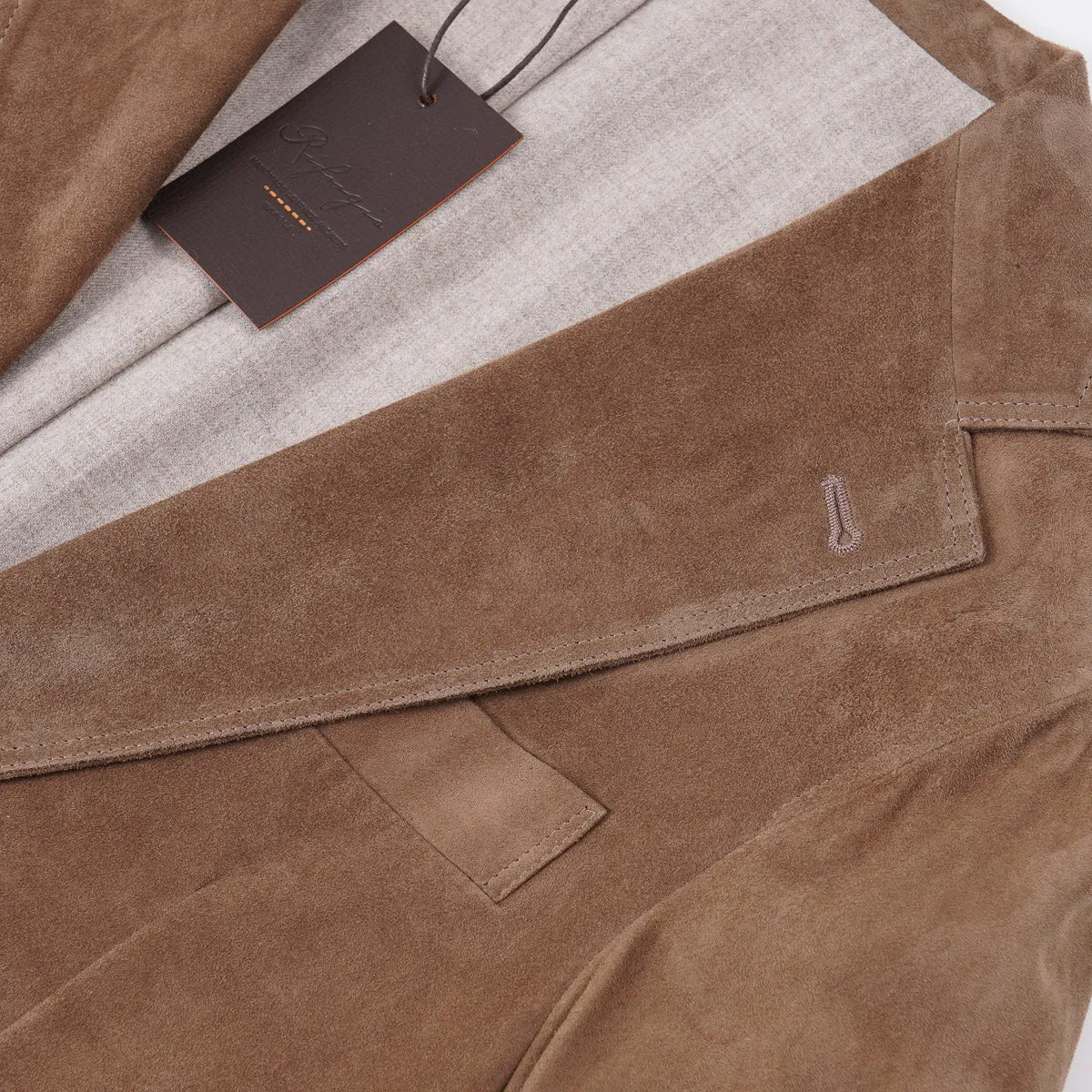 Rifugio Wool-Lined Lambskin Suede Blazer